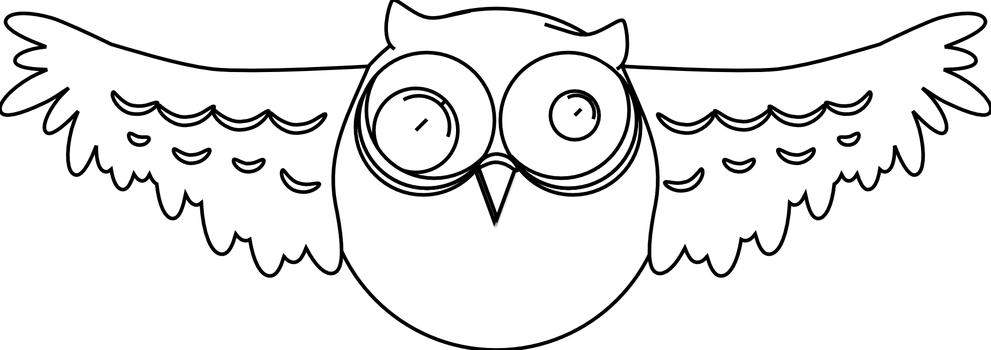cartoon owl black white line art drawing scalable vector graphics ...