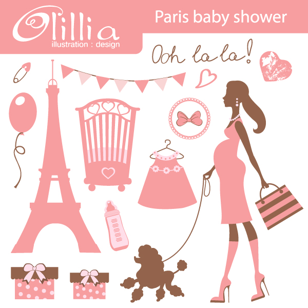 paris baby shower clipart - photo #1
