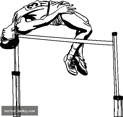 Track and Field Silhouettes Clipart