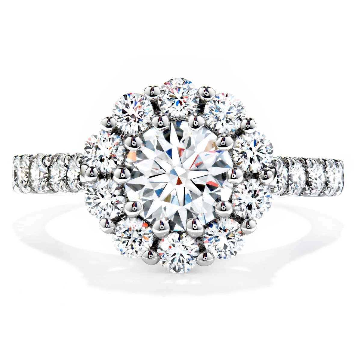 Hearts On Fire Signature Classic Three Stone Engagement 
