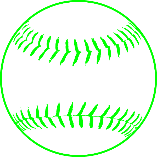 Green Softball clip art - vector clip art online, royalty free ...