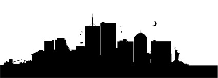 U.S. city, New York silhouette Vector Download Free Vector,PSD ...