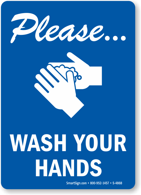 Please Wash Your Hands Vertical Sign | Free PDF, SKU: S-4868