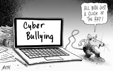 Cyber-Bullying Editorial Cartoon | Anne Caroline Drake