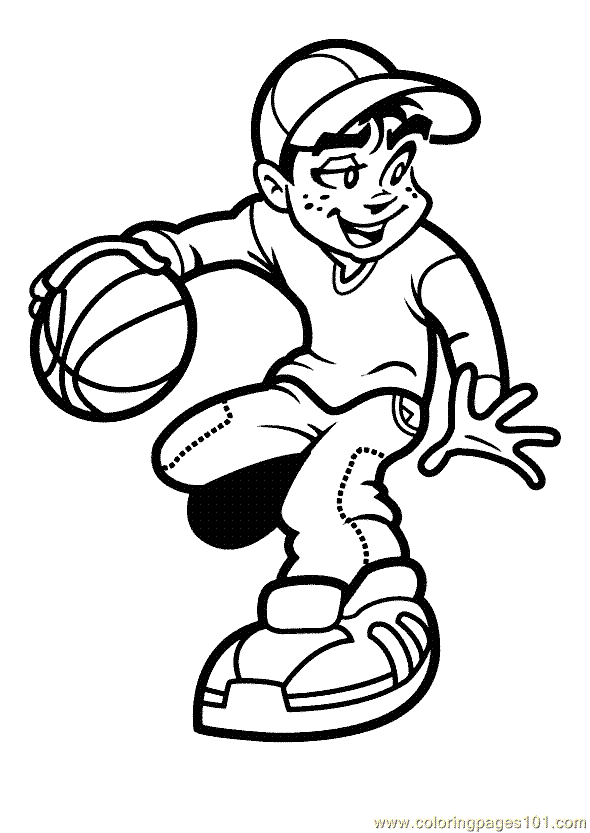 Coloring Pages Basketball Coloring Page 02 (Sports > Basketball ...