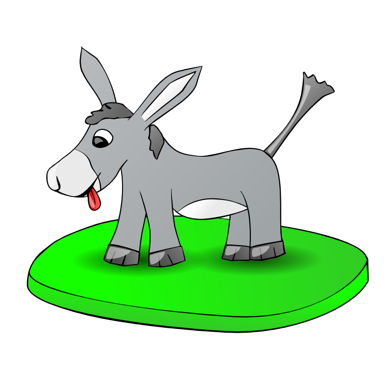 Clipart - Donkey on a plate
