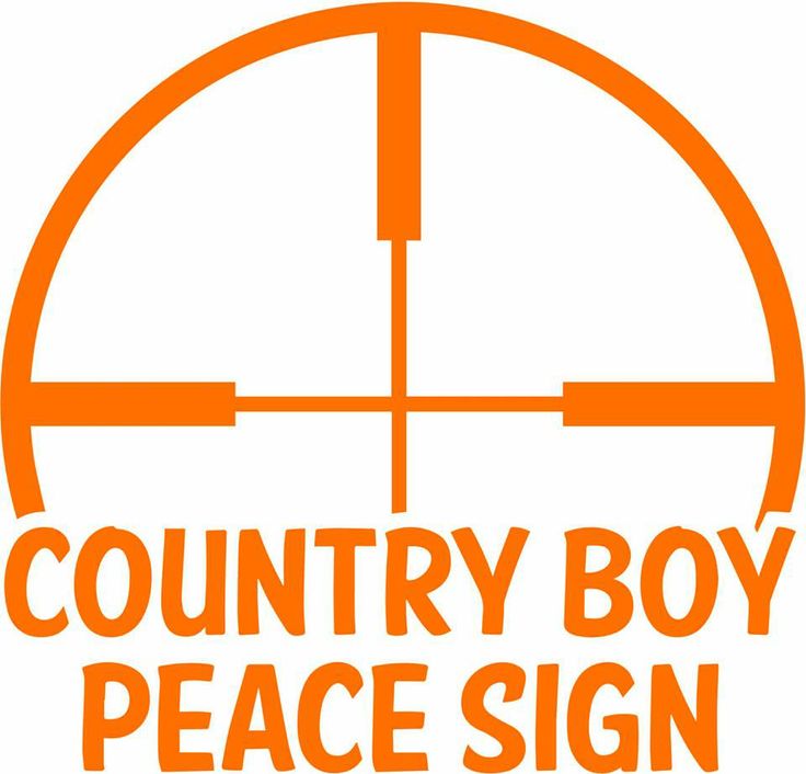 Country Boy Peace Sign Decal | Country Themed Decals | Pinterest