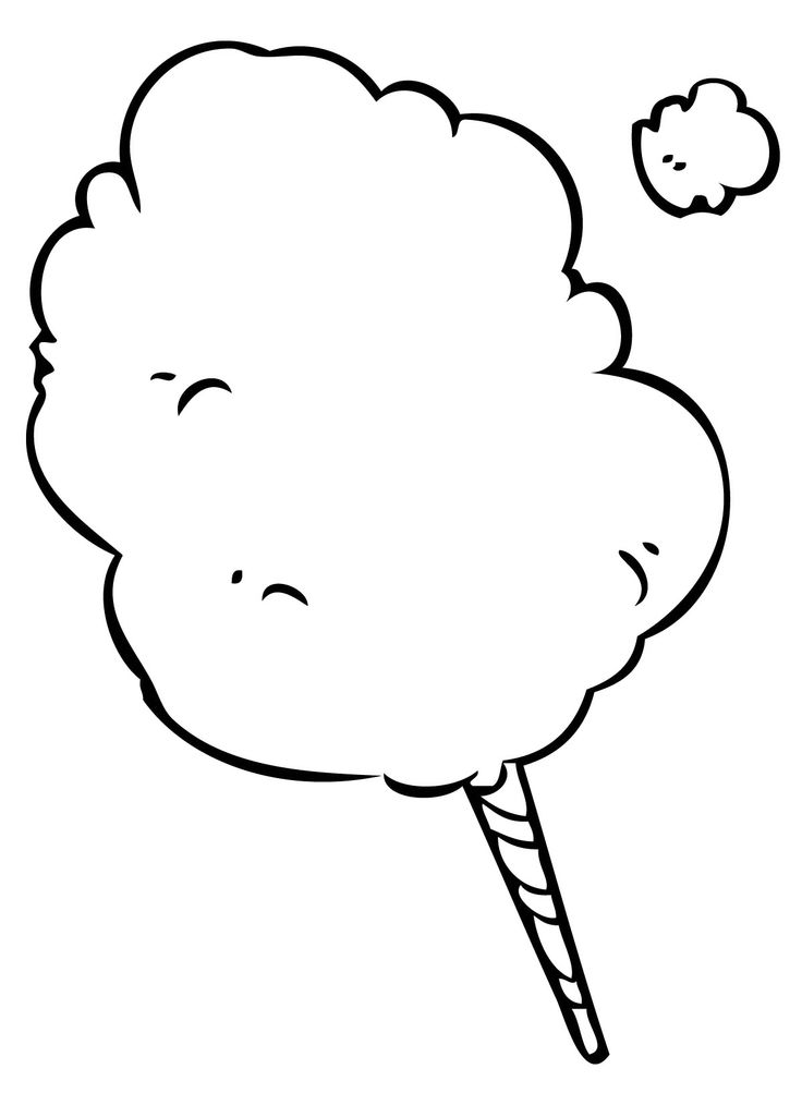 Cotton Candy Coloring Pages