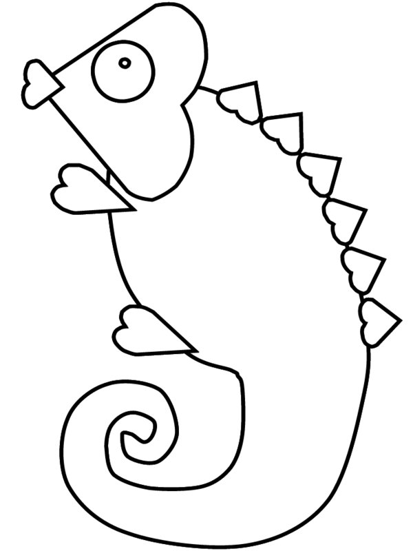 Valentine's Day Chameleon Coloring Pages Picture 17 – Valentine's ...