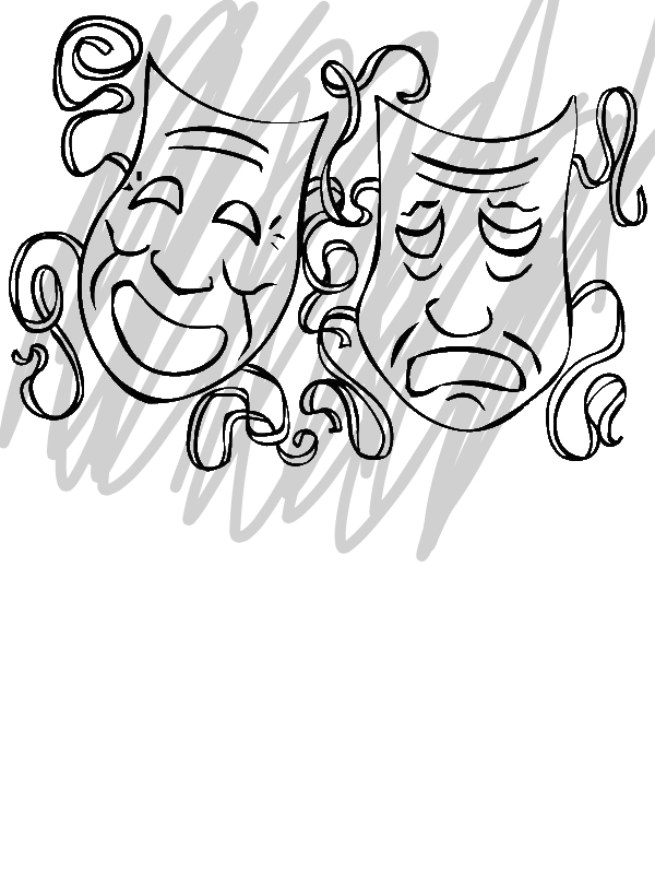 comedy and tragedy Colouring Pages