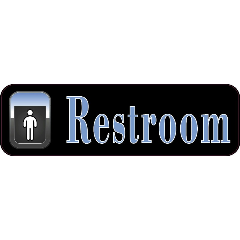 10x3 Mens Restroom Vinyl Business Sign Stickers Decals Sticker