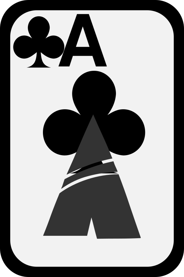 Ace of Clubs SVG Vector file, vector clip art svg file