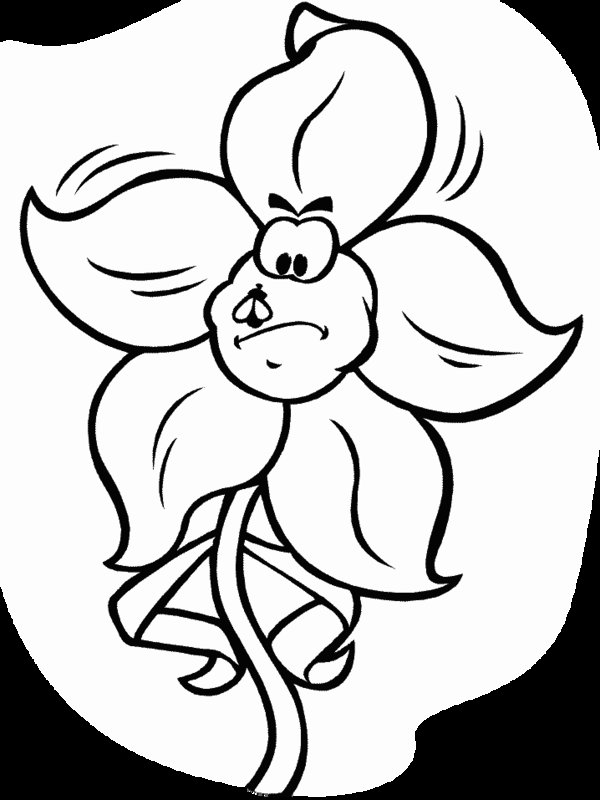 Cartoon Daffodil Coloring Pages Picture 6 – Beautiful Flower ...