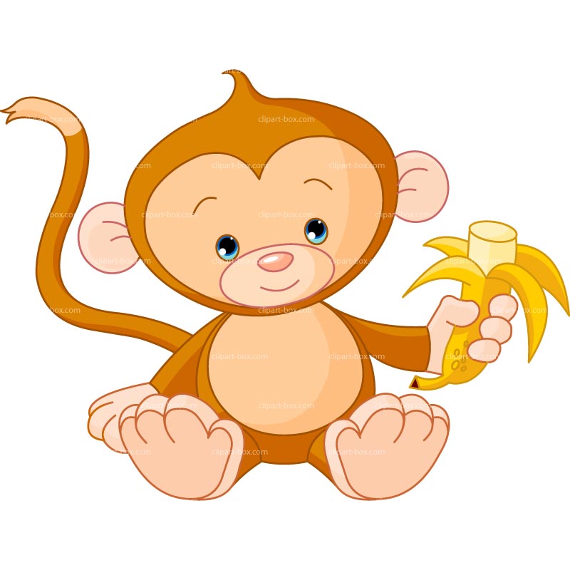 Baby Monkey With Banana Clip Art | Clipart Panda - Free Clipart Images