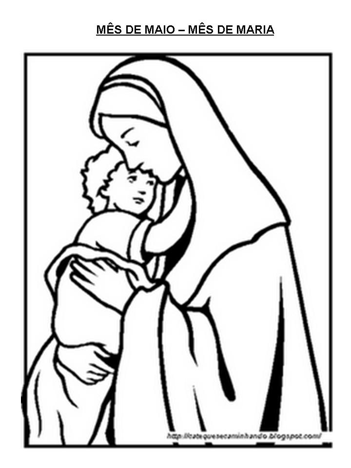 Madonna and Child | Religious Coloring Pages | Pinterest