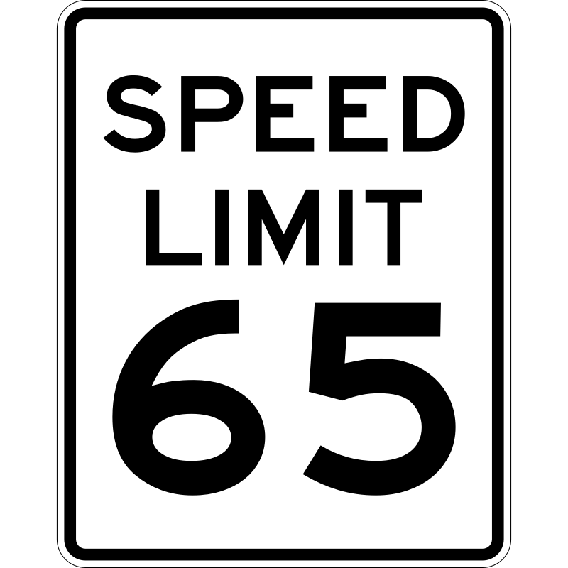 Clipart - Speed Limit 65