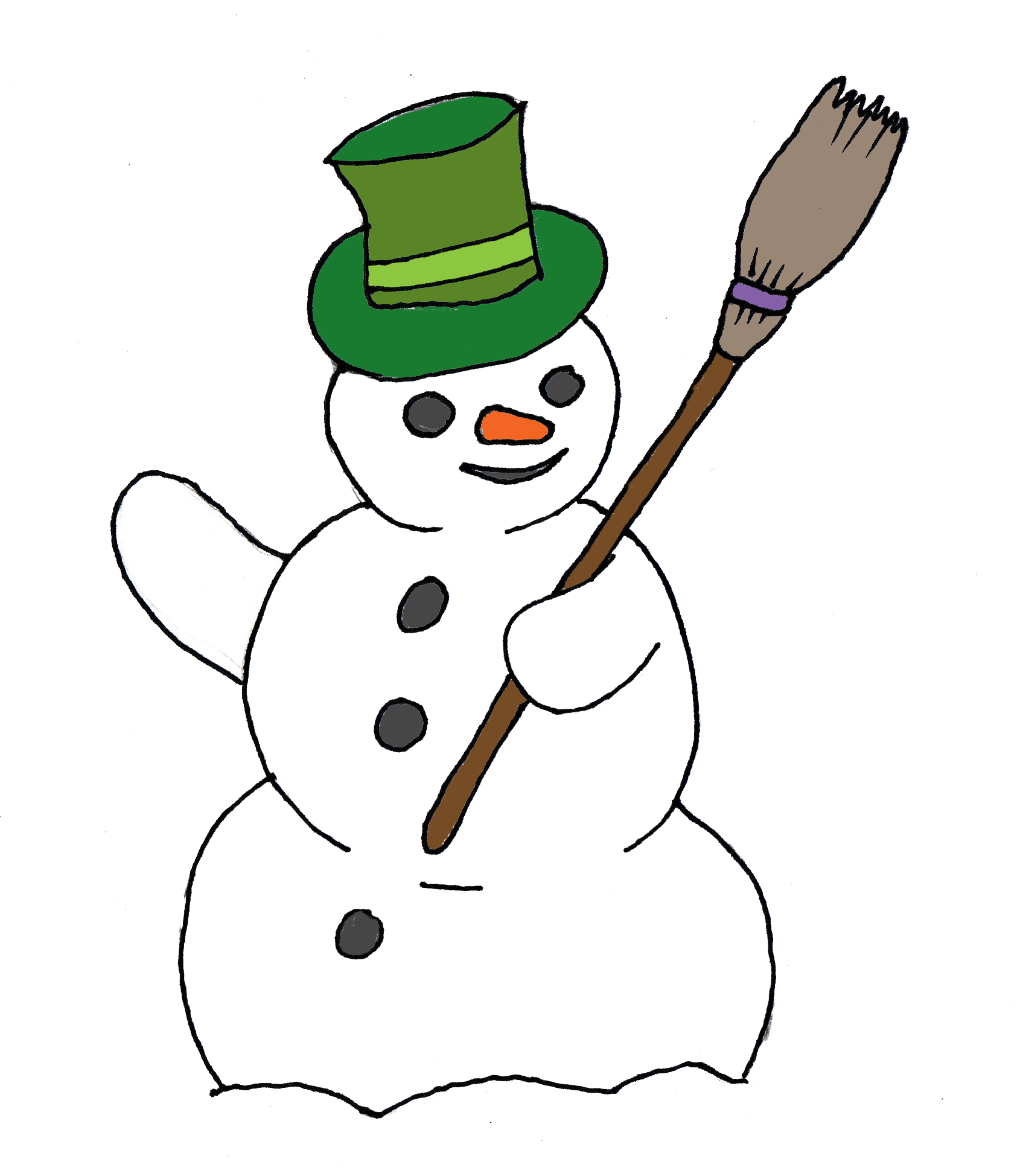 Images For > Snowman Border Clip Art Free