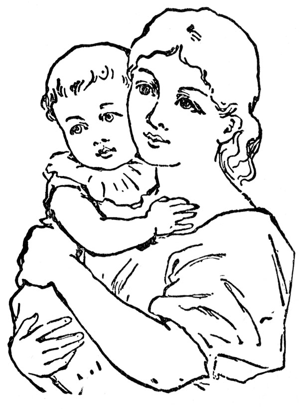 Mother Clip Art Black And White | Clipart Panda - Free Clipart Images