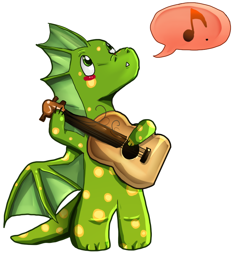 Play the guitar for us dragon by LohiAxel on deviantART
