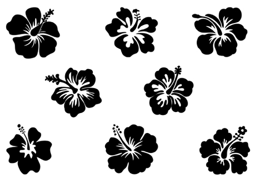 flower clipart black and white vector free download - photo #32