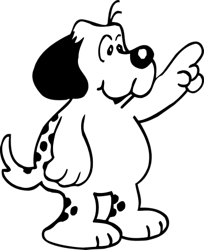 Free Stock Photos | Illustration Of A Cartoon Dog Pointing ...
