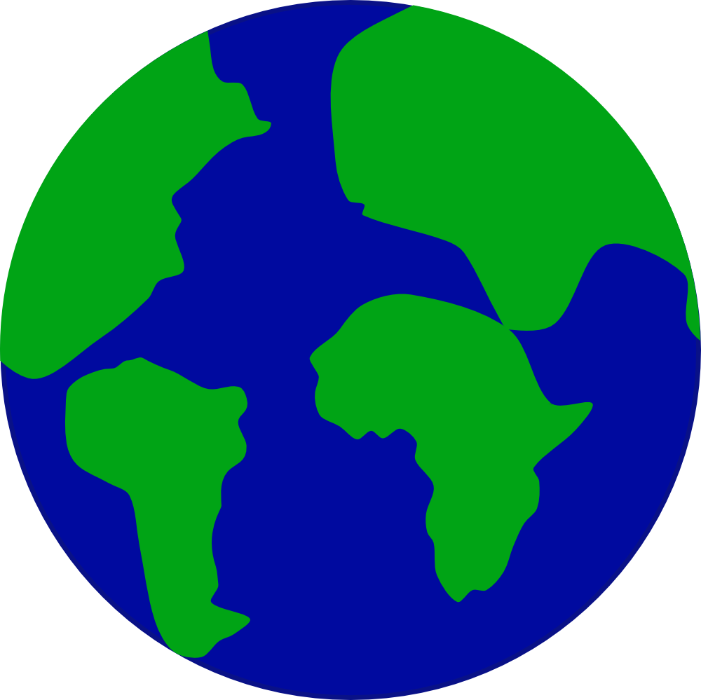 OnlineLabels Clip Art - Earth With Continents Separated
