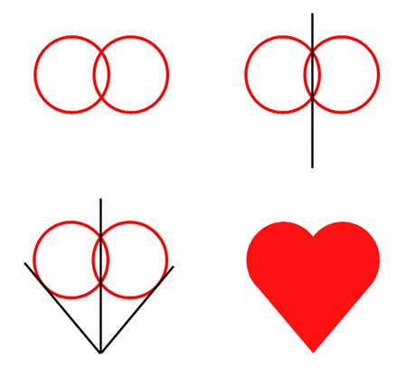 easy contour drawings of hearts