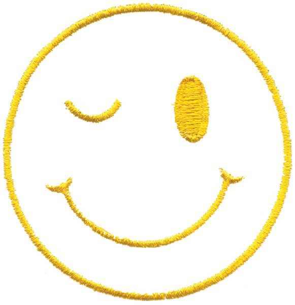 Grand Slam Designs Embroidery Design: Winking Smiley Face 3.17 ...