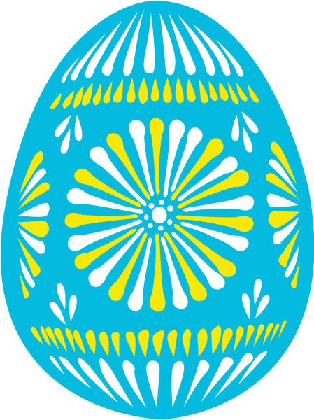 Easter egg blue small clipart 300pixel size, free design ...