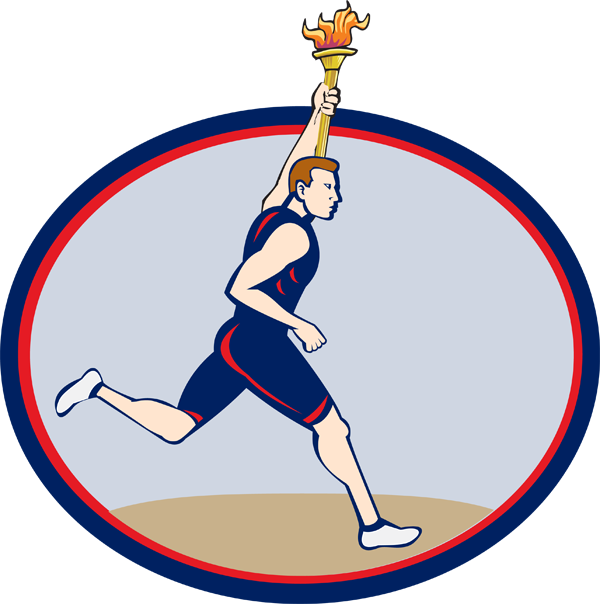 Runner With The Olympic Torch - ClipArt Best - ClipArt Best