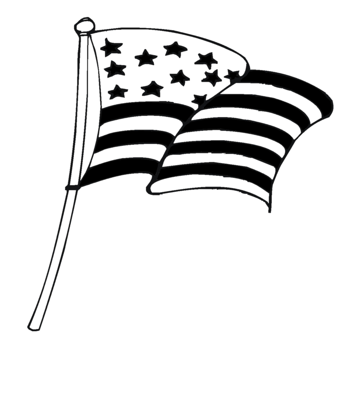 American Flag Clip Art Black And White - Cliparts.co