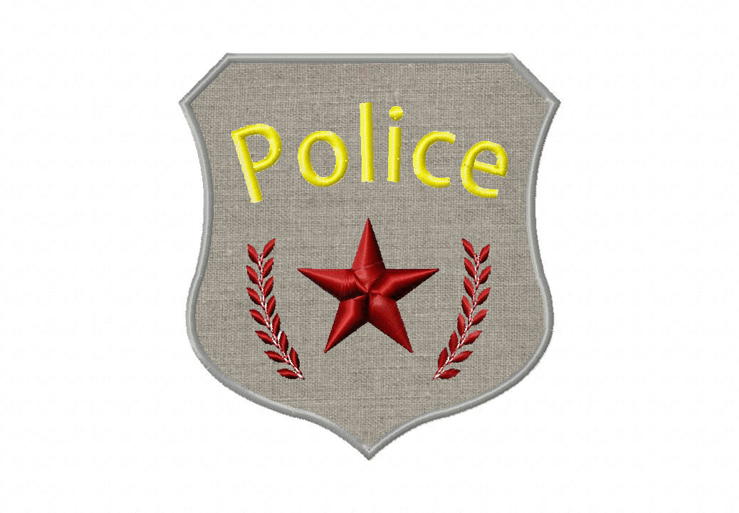 Police Badge Machine Applique | Daily Embroidery