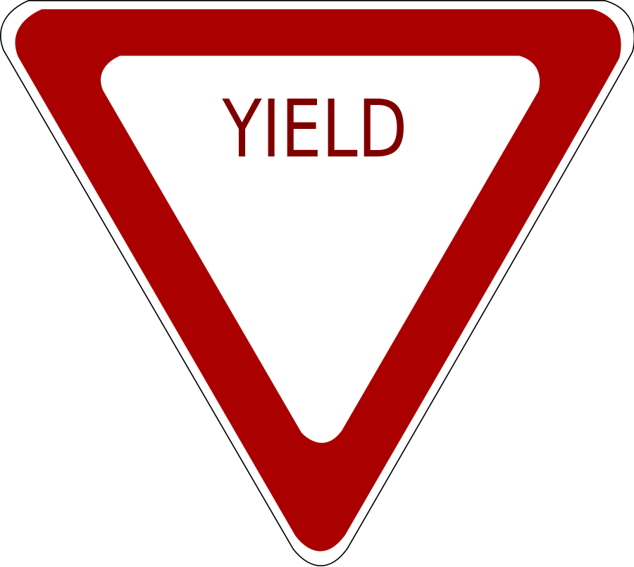 Yield Road Sign SVG Vector file, vector clip art svg file ...