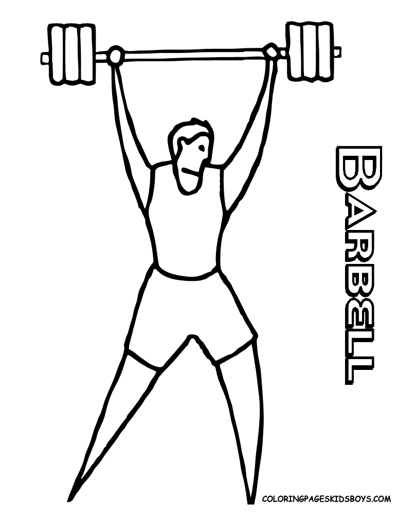 barbells Colouring Pages