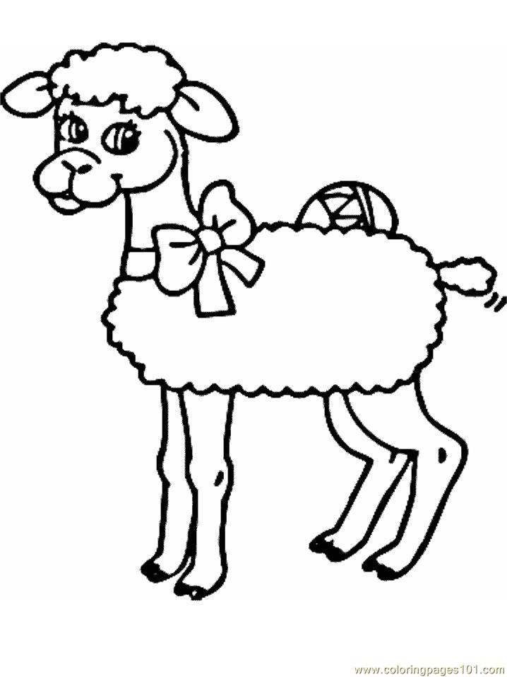 Coloring Pages Spring Lamb (Mammals > Sheeps) - free printable ...