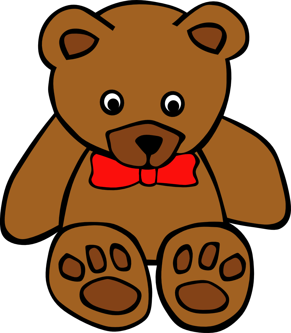 Clip Art: gerald g simple teddy bear bow ... - ClipArt Best ...