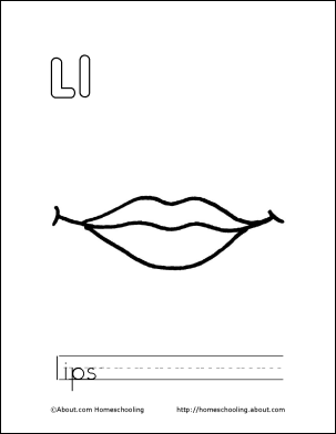 the lips Colouring Pages