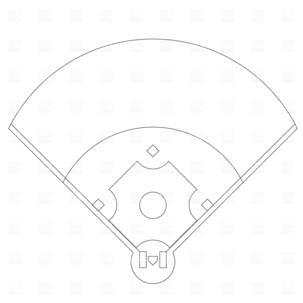 Baseball field plan drawing, Sport and Leisure, download free ...