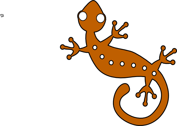 Brown Gecko clip art - vector clip art online, royalty free ...