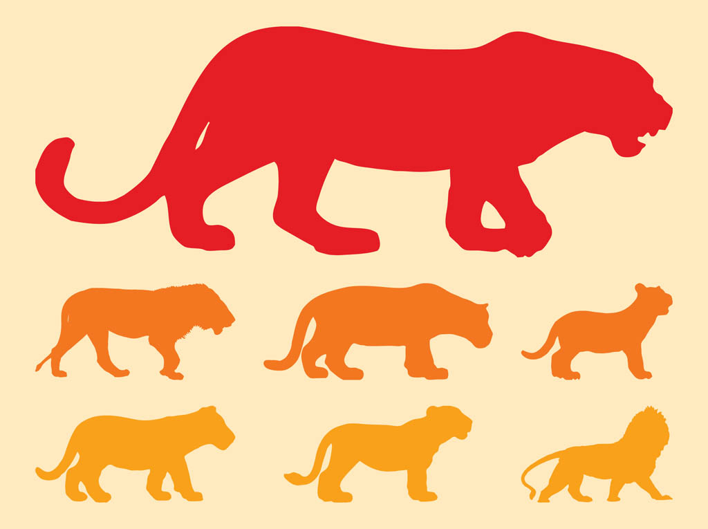 Big Cats Silhouettes