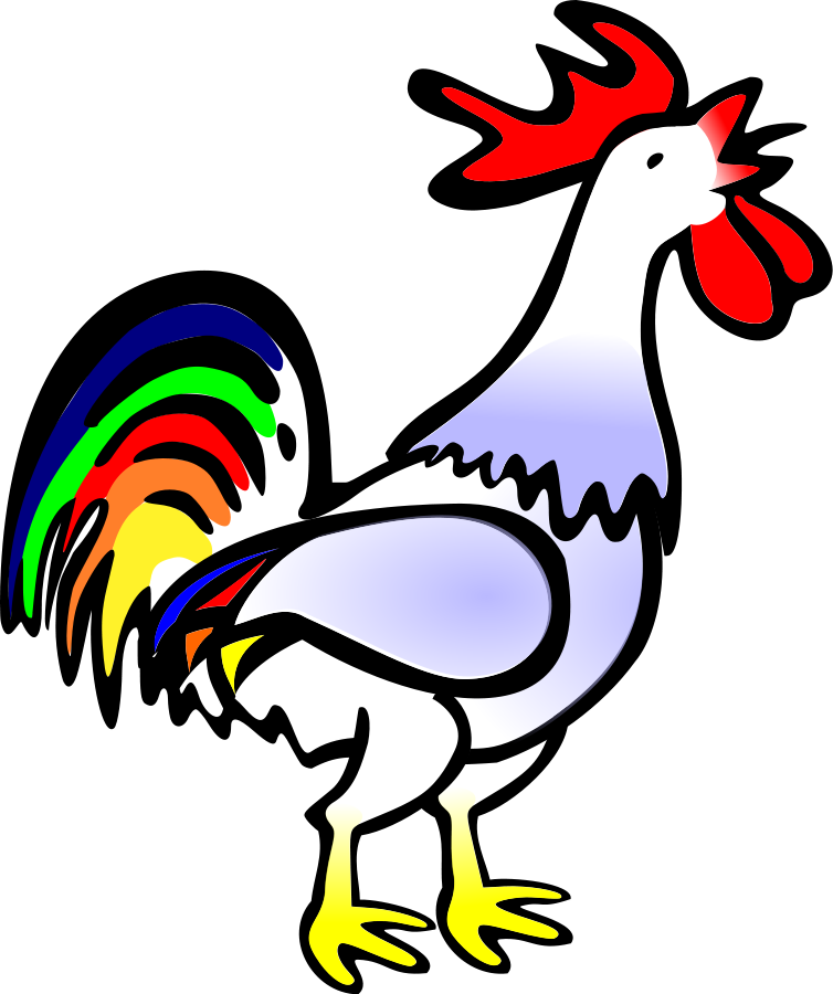 Leaping rooster Clipart, vector clip art online, royalty free ...