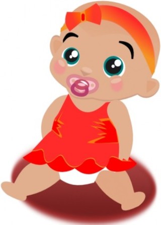 Download Baby Girl Clip Art Vector Free | Cartoons, Toys And Childrens