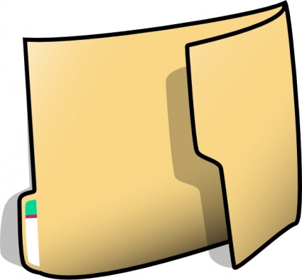 Pix For > Yellow Folder Clip Art