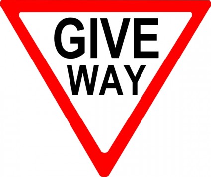 Give Way Sign Clip Art-vector Clip Art-free Vector Free Download