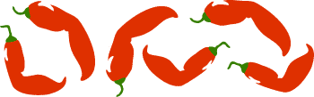 Chili Pepper stencil border in a unique and original design ...