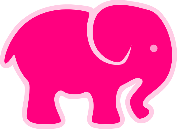 Pink On Pink Elephant clip art - vector clip art online, royalty ...