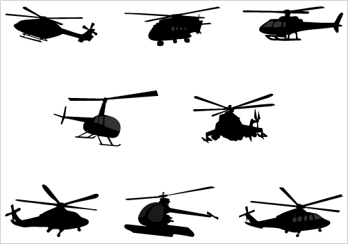 Helicopter Silhouette Vector GraphicsSilhouette Clip Art