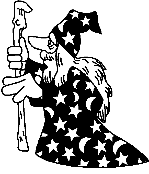 Pix For > Wizard Clipart Black And White