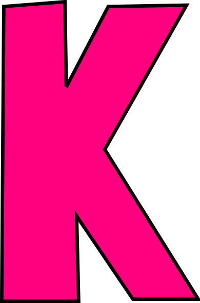 Super Girly Pink K clip art - vector clip art online, royalty free ...