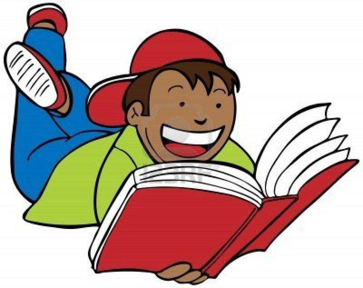 Pix For > Two Kids Reading Clipart